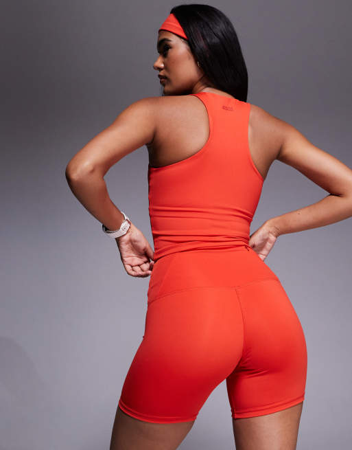 4505 active tank top with shelf bra and removable padding in cherry
