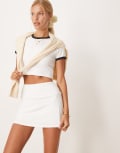 [ASOS] 4505 active tennis skirt with under shorts and phone pocket in white 14 White