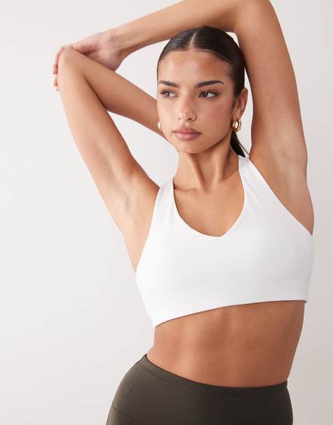 4505 Active – Vit sportbehå med push up och medium stöd - view 1