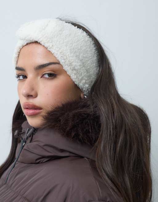 4505 bandeau de ski ajustable en imitation peau de mouton couleur crème, 3 de 3