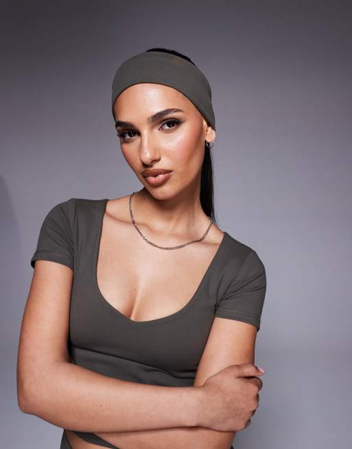 4505 - Bandeau de yoga doux au toucher - Olive foncé 