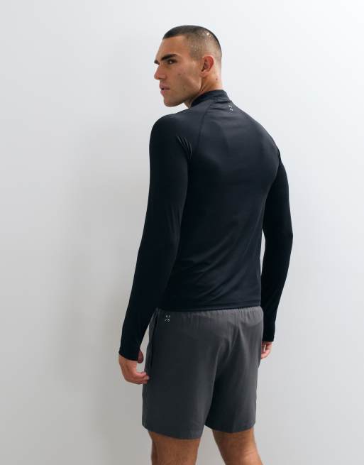 4505 base layer à manches longues coupe moulante 1/4 zip à séchage rapide noir, 5 de 5