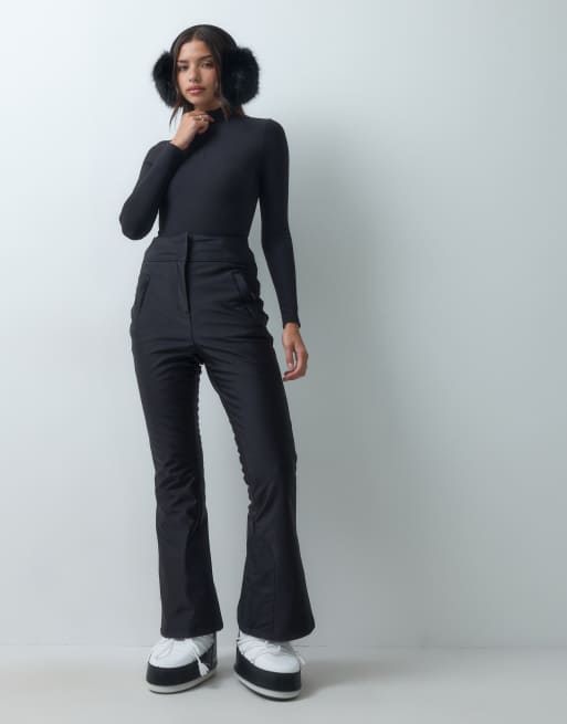 4505 base layer da sci in pile con interno in pile, a coste, con zip 1/4, body nero, 3 di 4