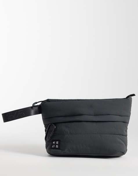 4505 - Beauty-case imbottito da palestra grigio fumo con clip per chiavi - view 1