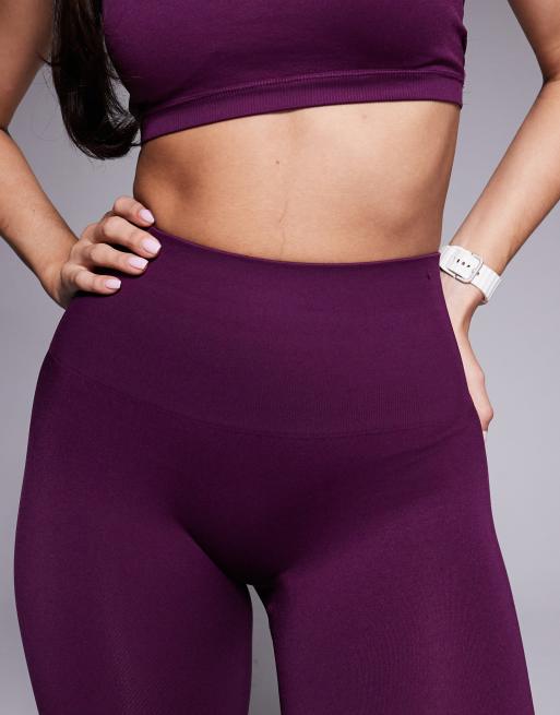 4505 - Blommefarvede, sømløse og højtaljede fitness-leggings, 4 af 5