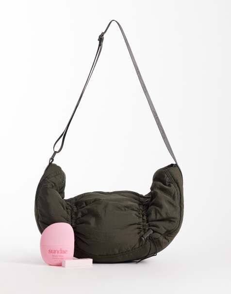 4505 - Borsa intrecciata color caffè con dettaglio arricciato e tasca interna - view 1