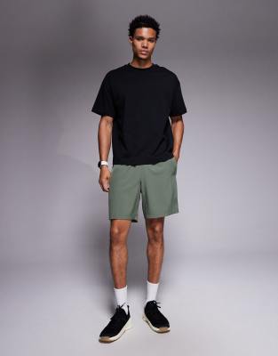 4505 Boxy Cropped Heavyweight Cotton Training T-shirt With Quick Dry Finish In Black