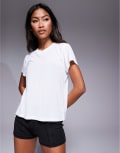 [ASOS] 4505 boxy fit quick dry mesh running t-shirt in white XS White