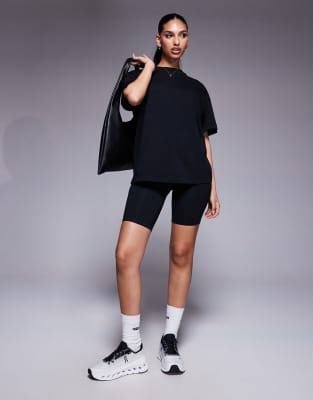 Shop 4505 Boxy Heavyweight Quick Dry Oversized Training T-shirt With Back Print In Black