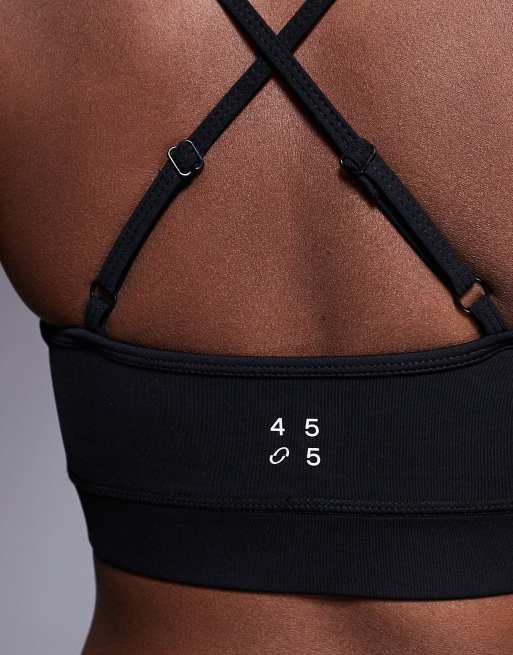 4505 - Brassière de sport maintien modéré avec bretelles réglables - Noir, 4 de 4