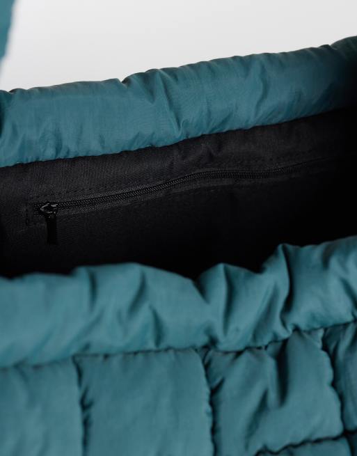 4505 - Cabas de sport oversize en tissu matelassé avec cordon de serrage - Sauge, 3 de 4