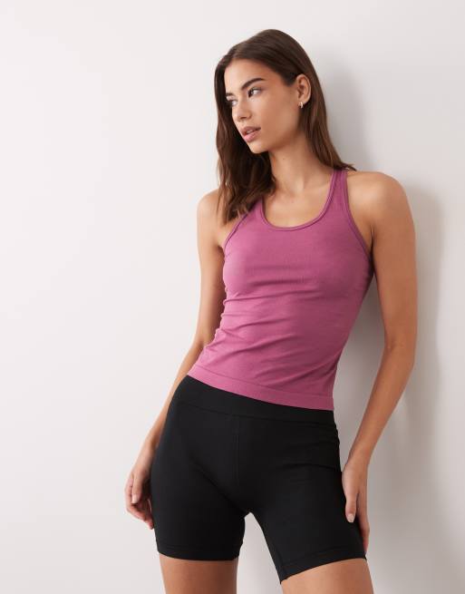 4505 canotta da corsa leggera senza cuciture in rete slim fit color berry, 1 di 4