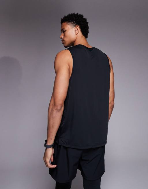 4505 - Canottiera tecnica quick dry nera in rete di nylon da corsa, 4 di 5