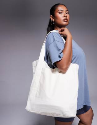 4505 Canvas Tote Bag With Graphic In Neutral