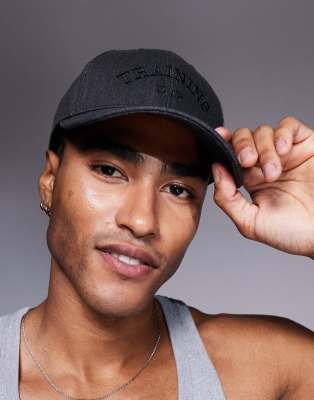 4505 - Casquette de sport à imprimé graphique - Noir délavé