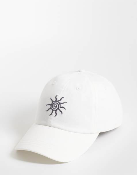 4505 - Casquette en coton avec broderie soleil studio - Blanc vintage - view 1