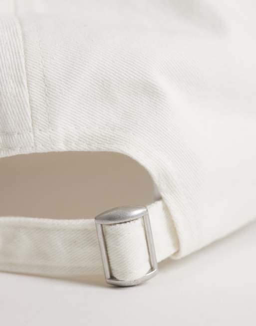 4505 - Casquette en coton avec broderie tennis - Blanc vintage délavé, 3 de 3
