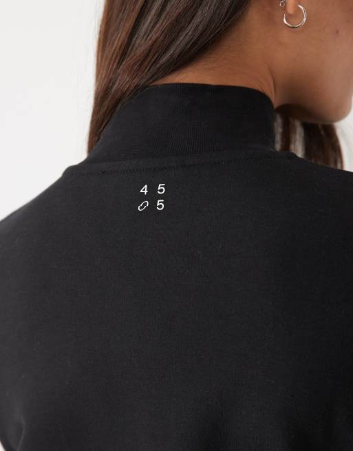 4505 chaqueta ligera de chándal estilo studio con bolsillos con cremallera en negro, 3 de 4