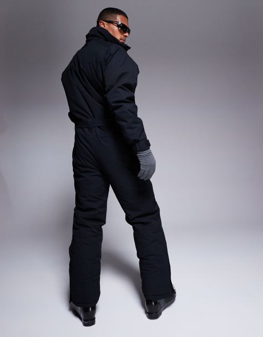 4505 - Combinaison de ski coupe droite déperlante avec ceinture - Noir , 3 de 5