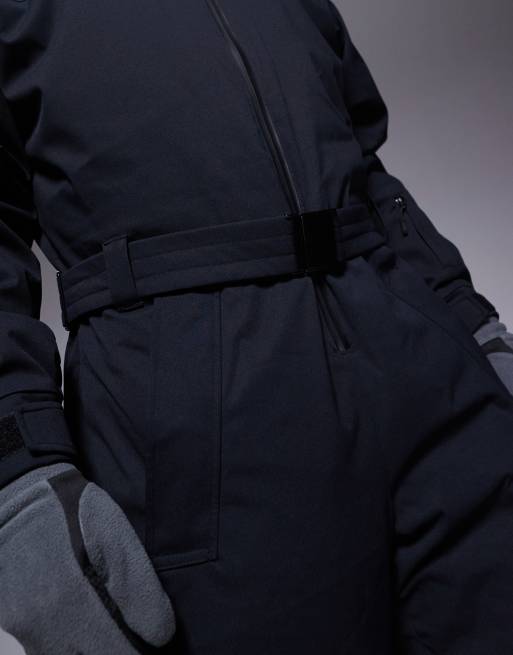 4505 - Combinaison de ski coupe droite déperlante avec ceinture - Noir , 4 de 5