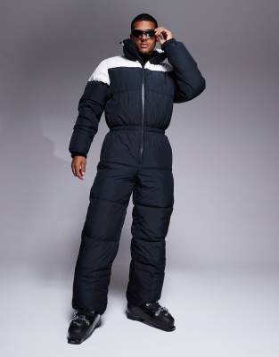 Combinaison De Ski WHITE PASS Taille 42 - Unisexe, Noire, Occasion Correcte