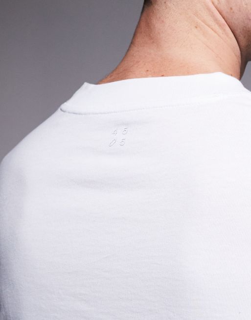 4505 cotton cropped lifting long sleeve t-shirt with quick dry finish in white, 5 of 5