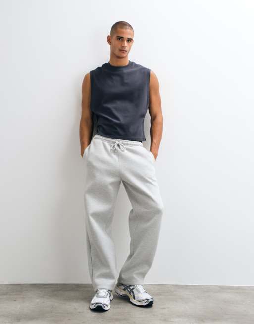 4505 cotton cropped lifting tank top with quick dry finish in charcoal, 2 of 5