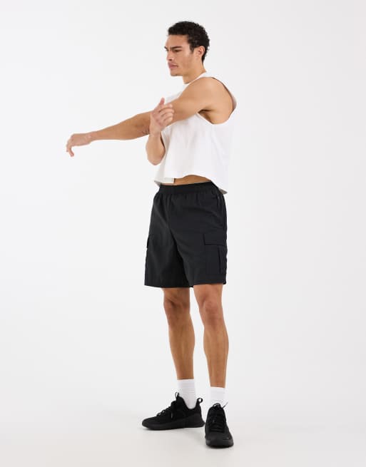4505 cotton cropped lifting tank with quick dry finish in white, 2 of 5