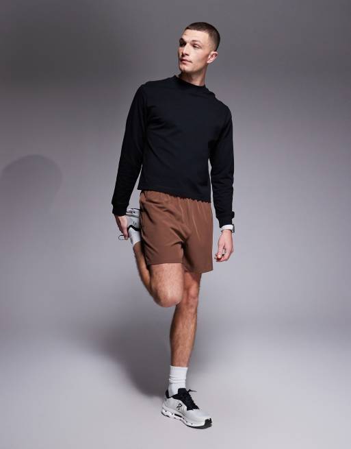 4505 cotton cropped long sleeve weight lifting t-shirt with quick dry finish in black, 2 of 5