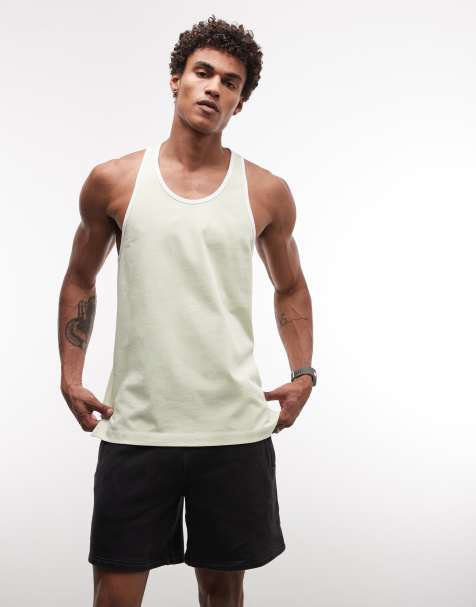 4505 cotton ringer vest with quick dry finish in pistachio - view 1
