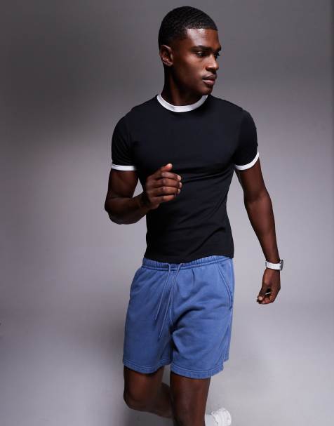 4505 cotton shrunken fit baby ringer tee with quick dry finish in black - view 1