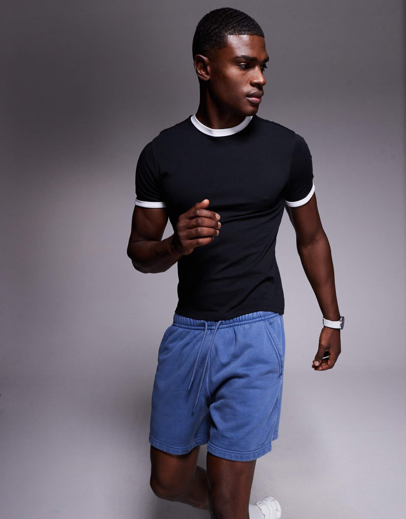 4505 хлопковая футболка для новорожденных с коротким рукавом из хлопка, быстро сохнущая, черного цвета