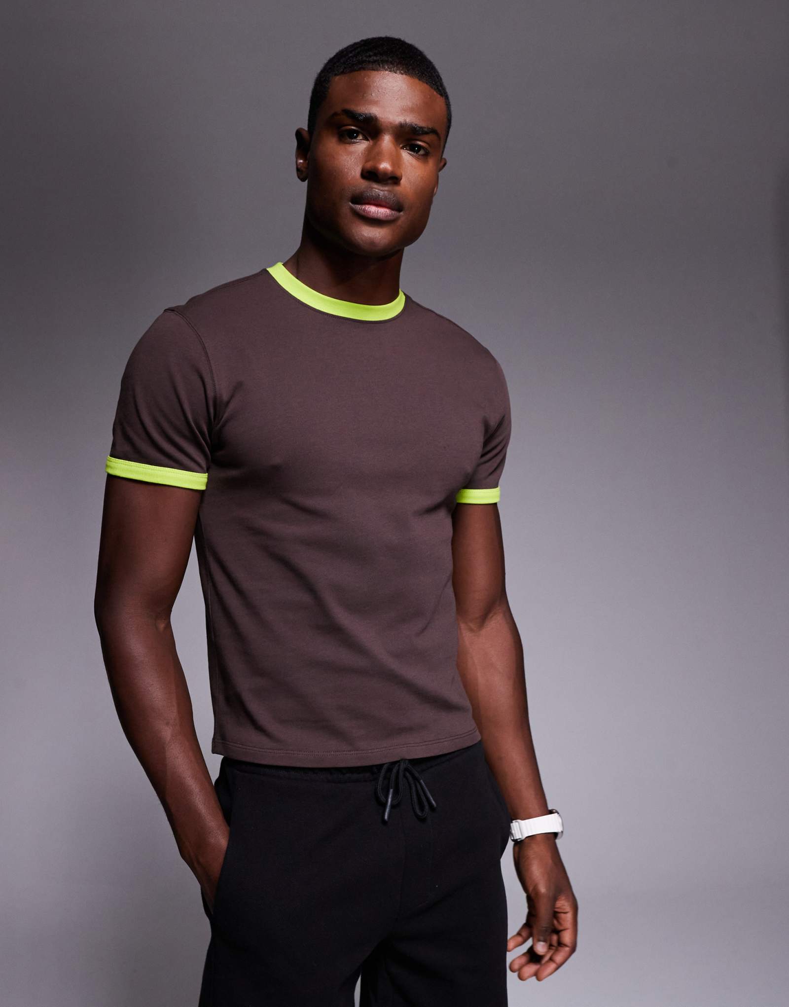 хлопковая футболка для новорожденных ringer 4505, облегающая фигуру, с быстросохнущей отделкой из изюма