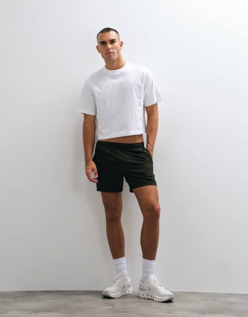 4505 - Cropped T-shirt van sneldrogend katoen in wit, 4 van 5