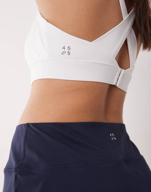 4505 Curve active cross back high support sports bra with adjustable straps in white, 2 of 4