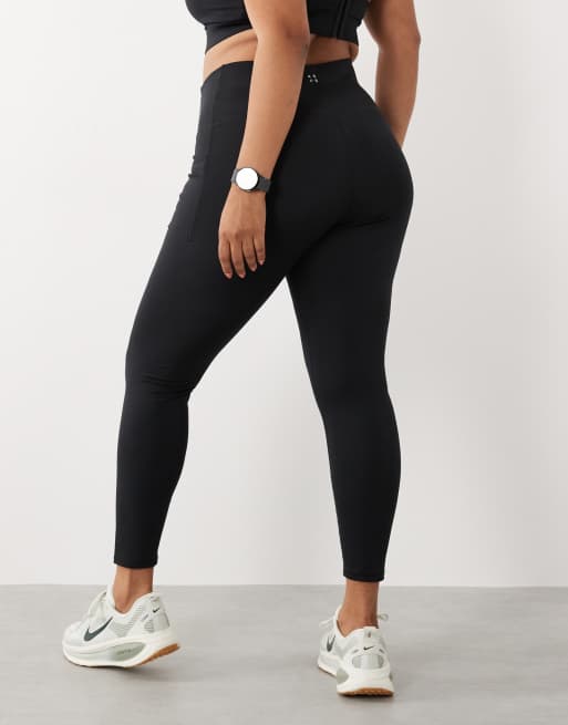 4505 Curve – Active – Czarne taliowane legginsy sportowe z wysokim stanem, 5 z 5