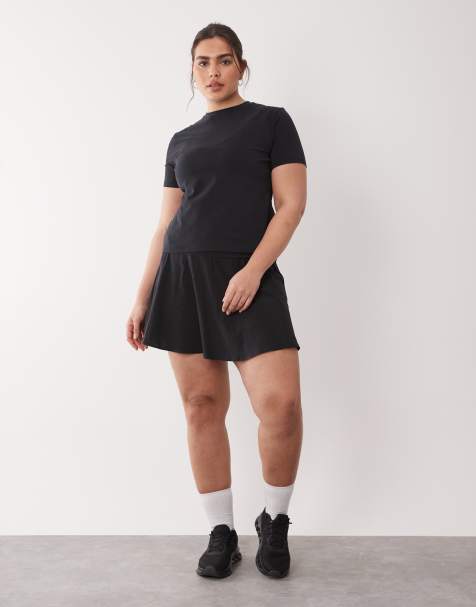 4505 Curve active flippy tennis skirt with liner shorts in black - view 1