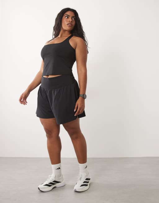 4505 Curve active high support running tank top with inner bra and adjustable straps in black, 3 of 4