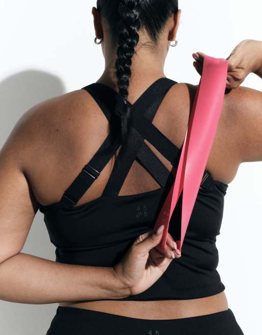 4505 Curve active high support running vest with inner bra and adjustable straps in black, 2 of 5