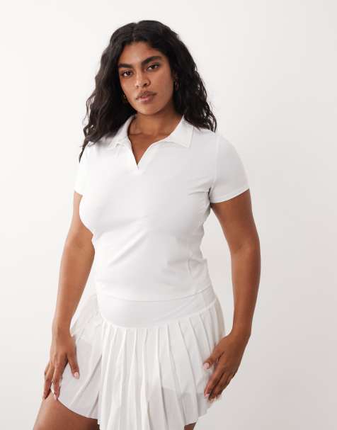 4505 Curve - Active - Hvid kortærmet polotop i tennis-stil - view 1