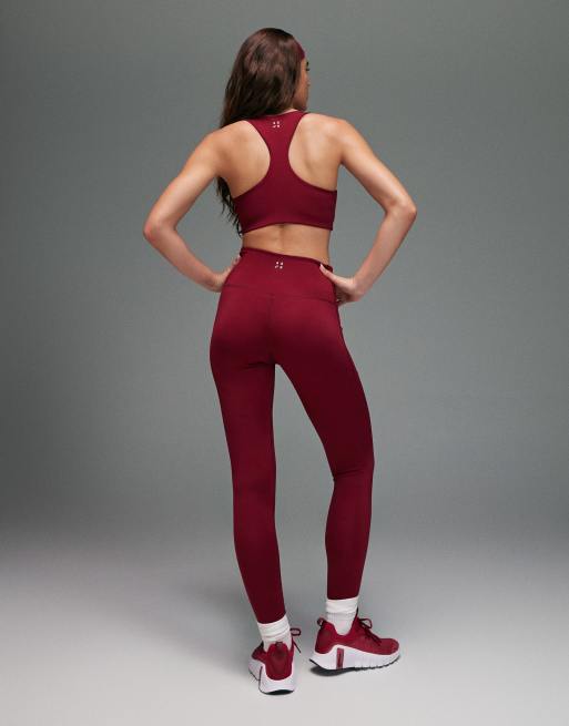 4505 Curve - Active - Leggings da palestra a vita alta effetto snellente rosso ciliegia, 3 di 5