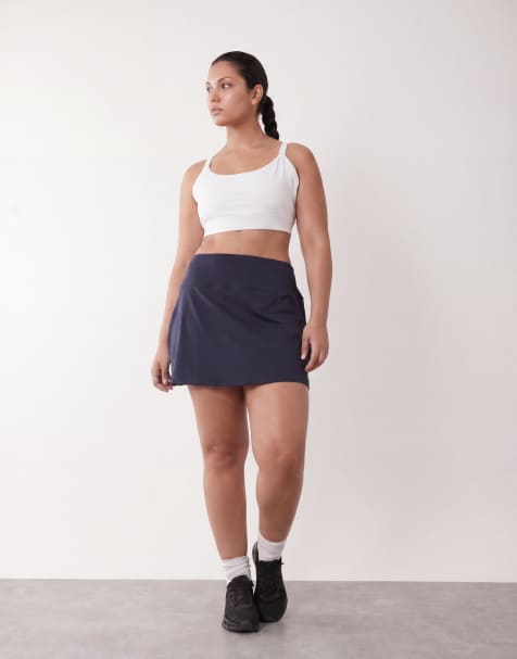 4505 Curve - Active - Mørk marineblå tennisnederdel med undershorts og telefonlomme - view 1