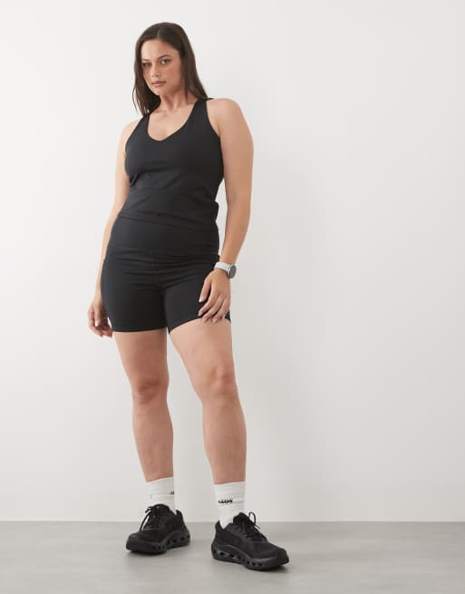 4505 Curve - Active - Pantaloncini leggings a vita alta effetto snellente da 13 cm neri, 2 di 5