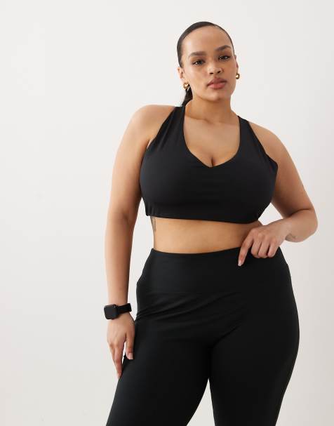 4505 Curve - Active - Reggiseno sportivo a supporto medio nero - view 1