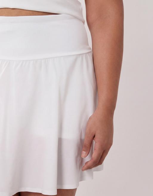 4505 Curve active tennis flippy skirt with inner short in white, 3 of 5