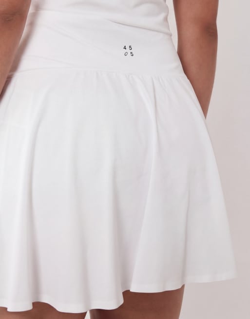 4505 Curve active tennis flippy skirt with inner short in white, 5 of 5