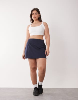 4505 Curve active tennis skirt with under shorts and phone pocket in deep navy deep navy 7690₽