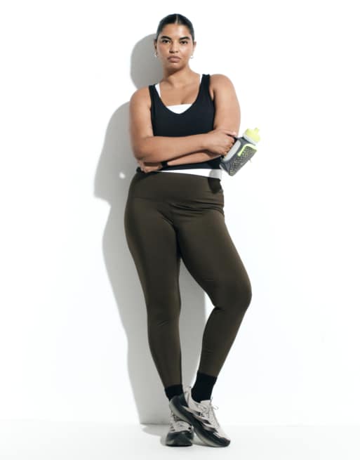 4505 Curve active V-neck racer back vest with inner bra in black, 4 of 5