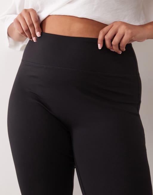 4505 Curve blød yoga capri-leggings i sort, 5 af 5