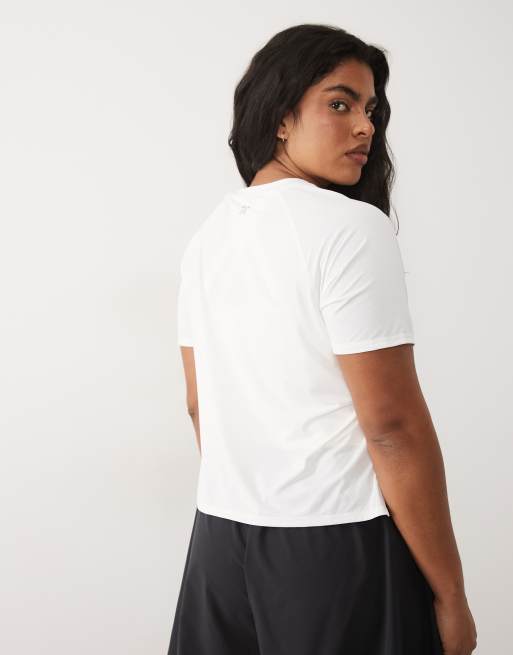 4505 Curve - Camiseta deportiva blanca para correr de malla de secado rápido de nailon, 4 de 4